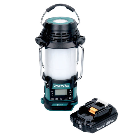 Makita DMR 056 A1 Radio sans fil 18 V FM DAB+ avec lanterne 360 Lampe de poche IP65 + 1x batterie 2,0 Ah - sans chargeur