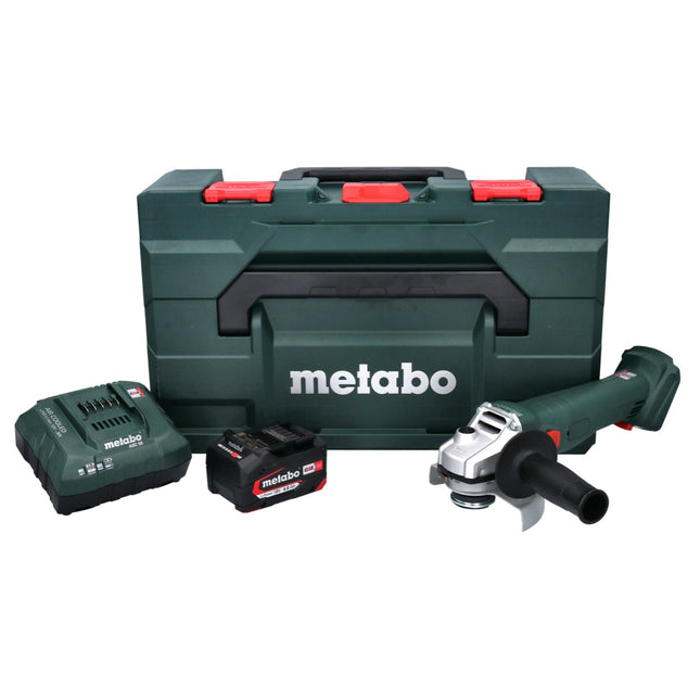 Metabo W 18 L 9-125 Amoladora angular de batería Quick 18 V 125 mm + 1x batería 4,0 Ah + cargador + metaBOX