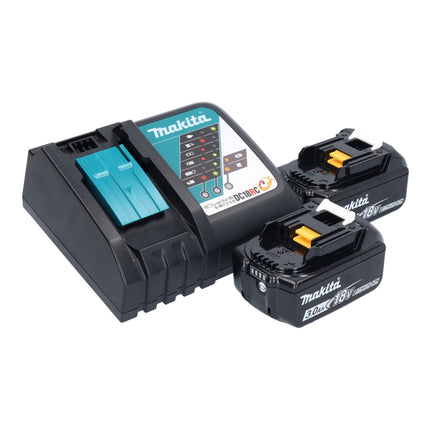 Makita DMR 055 RF radio a batteria 18 V FM con lanterna 360° torcia + 2x batteria ricaricabile 3,0 Ah + caricatore