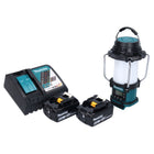 Makita DMR 055 RG radio inalámbrica 18 V FM con linterna 360° + 2x batería recargable 6,0 Ah + cargador