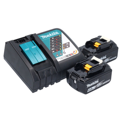 Makita DMR 055 RG Radio sans fil FM 360° 18 V + 2x Batteries 6,0Ah + Chargeur