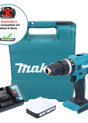 Makita HP 488 DWY1K Akku Schlagbohrschrauber 18 V 42 Nm G-Serie + 1x Akku 1,5 Ah + Ladegerät + Koffer