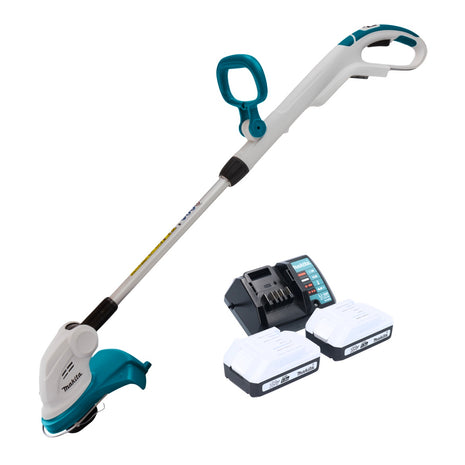 Cortacésped a batería Makita UR 180 DWY 18 V 260 mm Serie G + 2x baterías 1,5 Ah + cargador