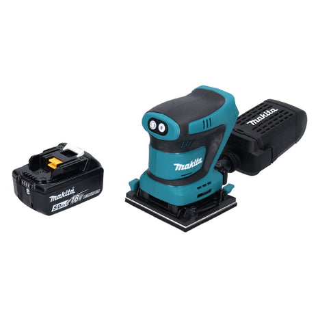 Makita DBO 480 T1 levigatrice orbitale a batteria 18 V 112 x 102 mm + 1x batteria ricaricabile 5,0 Ah - senza caricabatterie