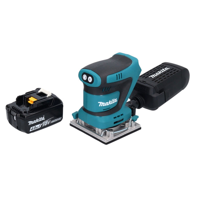 Lijadora vibratoria sin cable Makita DBO 482 M1 18 V 112 x 102 mm + 1x batería 4,0 Ah - sin cargador