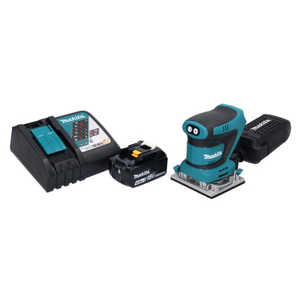 Levigatrice vibrante a batteria Makita DBO 482 RM1 18 V 112 x 102 mm + 1x batteria 4,0 Ah + caricabatterie