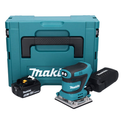 Makita DBO482T1J Lijadora vibratoria sin cable 112x102mm 18V + 1x Batería 5,0Ah + Caja Makpac - sin cargador