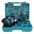 Makita DHP 453 RT1X1 Akku Schlagbohrschrauber 18 V 42 Nm + 1x Akku 5,0 Ah + Ladegerät + 74 tlg. Zubehörset + Koffer