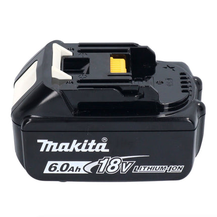 Makita DHP 484 G1X1W taladro percutor inalámbrico 18 V 54 Nm sin escobillas blanco + 1x batería 6,0 Ah + set de accesorios 74 piezas + maletín - sin cargador