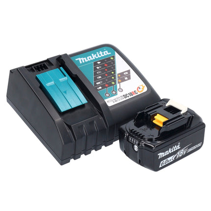 Makita DDF 482 RG1X1 taladro atornillador inalámbrico 18 V 62 Nm + 1x batería 6,0 Ah + cargador + set de accesorios 74 piezas + estuche