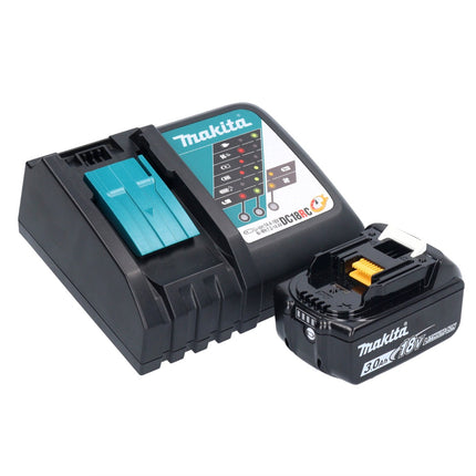 Makita DDF 487 RF1X1 taladro atornillador inalámbrico 18 V 40 Nm sin escobillas + 1x batería 3,0 Ah + cargador + set de accesorios 74 piezas + estuche