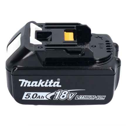 Makita DDF 487 T1X1 taladro atornillador inalámbrico 18 V 40 Nm sin escobillas + 1x batería 5,0 Ah + juego de accesorios 74 piezas + maletín - sin cargador