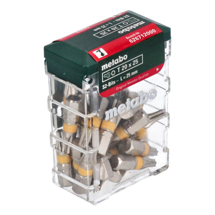 Caja de puntas Metabo 25 puntas Torx T20 de 25 mm (626712000)