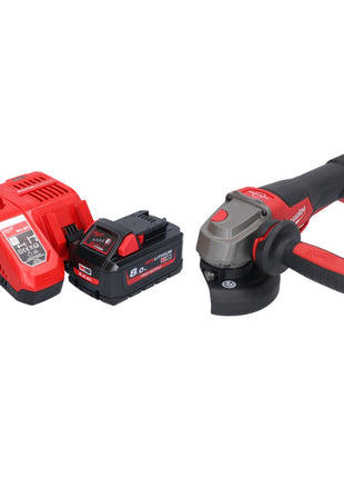 Amoladora angular a batería Milwaukee M18 FSAGV115XPDB-801 18 V 115 mm sin escobillas + 1x batería 8,0 Ah + cargador