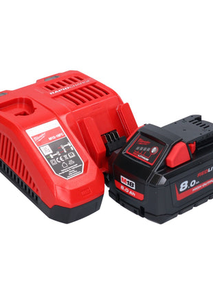 Amoladora angular a batería Milwaukee M18 FSAGV115XPDB-801 18 V 115 mm sin escobillas + 1x batería 8,0 Ah + cargador