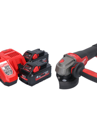 Meuleuse d'angle sur batterie Milwaukee M18 FSAGV115XPDB-802 18 V 115 mm sans balais + 2x batteries 8,0 Ah + chargeur