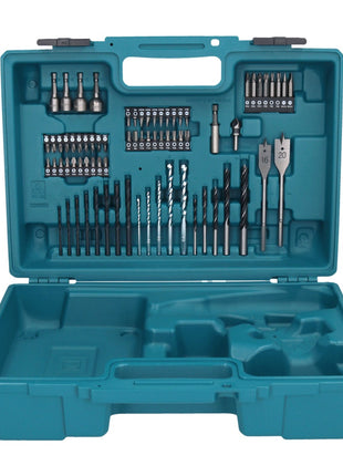 Makita DTD 156 SY1X1 clé à chocs sans fil 18 V 155 Nm 1/4" + 1x batterie 1,5 Ah + chargeur + jeu d'accessoires 74 pièces + mallette