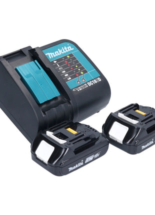 Makita DTD 156 SYX1 clé à chocs sans fil 18 V 155 Nm 1/4" + 2x batteries 1,5 Ah + chargeur + jeu d'accessoires 74 pièces + mallette