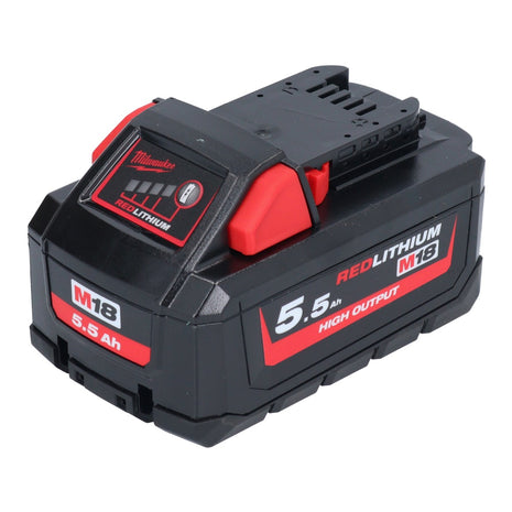 Batteria ricaricabile Milwaukee M18 HB 5,5 18 V 5,5 Ah / 5500 mAh Li-Ion High Output ( 4932464712 ) con indicatore del livello di carica