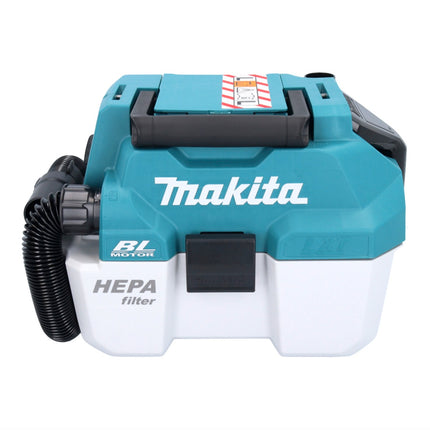 Aspiratore a batteria Makita DVC 750 LG1 LXT 18 V 67 mbar 7,5 l senza spazzole + 1x batteria ricaricabile 6,0 Ah - senza caricabatterie