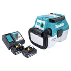 Aspiratore a batteria Makita DVC 750 LRG LXT 18 V 67 mbar 7,5 l brushless + 2x batteria ricaricabile 6,0 Ah + caricabatterie