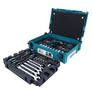 Makita Handwerkzeug Set 87 tlg. ( E-11542 ) Schraubendreher / Ratsche / Zange / Schraubenschlüssel / Bits + Makpac