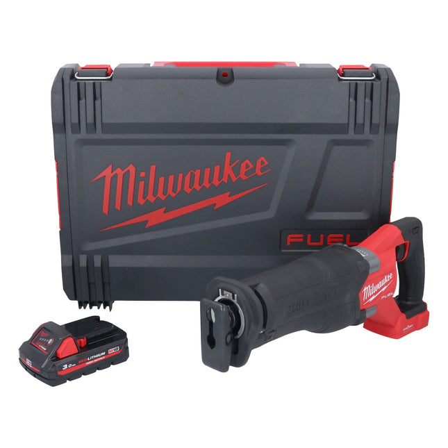 Batterie Milwaukee M18 ONEFSZ-301X Scie sabre Recipro 18 V brushless + 1x batterie 3,0 Ah + boîtier HD - sans chargeur