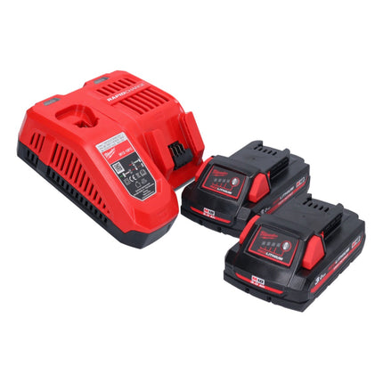 Sierra sable Milwaukee M18 ONEFSZ-302X batería 18 V sin escobillas + 2x baterías 3.0 Ah + cargador + caja HD