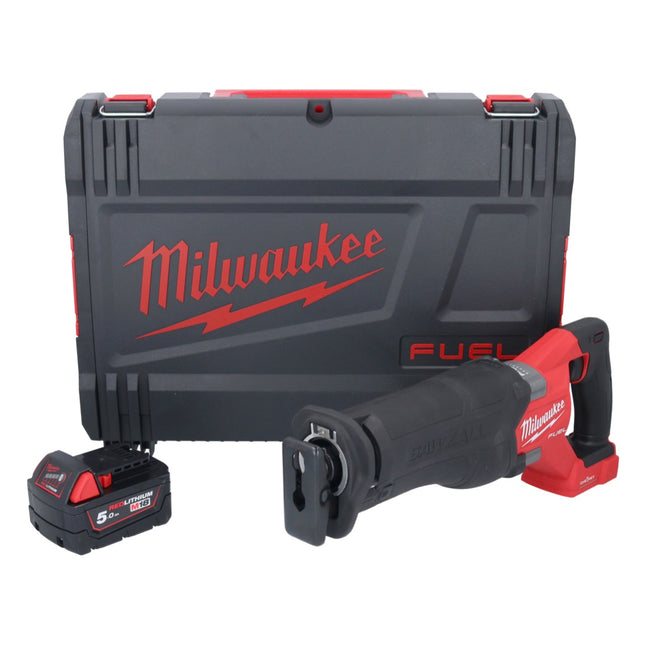 Batterie Milwaukee M18 ONEFSZ-501X Scie sabre Recipro 18 V brushless + 1x batterie 5,0 Ah + boîtier HD - sans chargeur