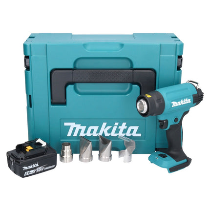 Makita DHG 181 T1J Akku Heißluftgebläse 18 V 150 - 550°C + 1x Akku 5,0 Ah + Makpac - ohne Ladegerät