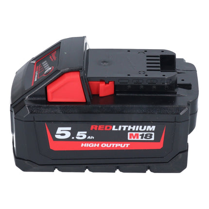 Juego de baterías Milwaukee M18 HB 5.5 3x 18 V 5.5 Ah / 5500 mAh Li-Ion High Output ( 3x 4932464712 ) con indicador de nivel de carga