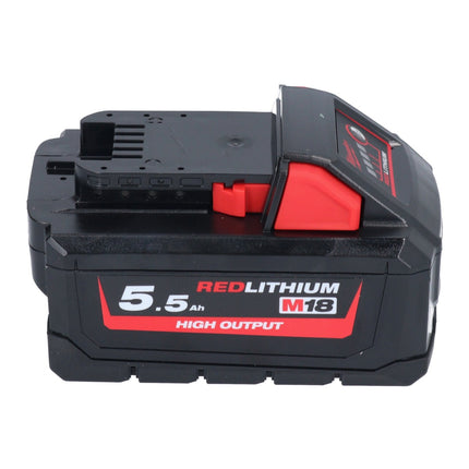 Juego de baterías Milwaukee M18 HB 5.5 3x 18 V 5.5 Ah / 5500 mAh Li-Ion High Output ( 3x 4932464712 ) con indicador de nivel de carga