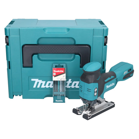 Makita DJV 181 ZJ Akku Stichsäge 18 V Brushless + 5 tlg. Stichsägeblatt Set + Makpac - ohne Akku, ohne Ladegerät