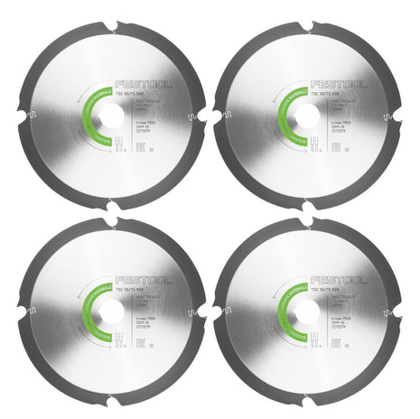 Festool 4x Diamant Sägeblatt 160 x 2,2 x 20 mm DIA4 für TS 55 R und TSC 55 ( 4x 201910 )