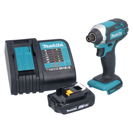 Makita DTD 152 SY1 cordless impact wrench 18 V 165 Nm 1/4" + 1x rechargeable battery 1.5 Ah + charger