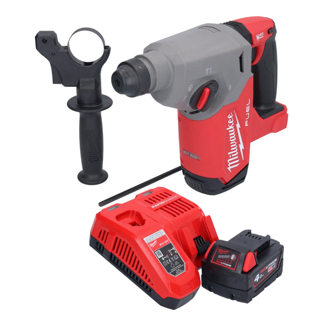 Milwaukee M18 FH-401 cordless hammer drill 18 V 2.5 J SDS plus Brushless + 1x rechargeable battery 4.0 Ah + charger