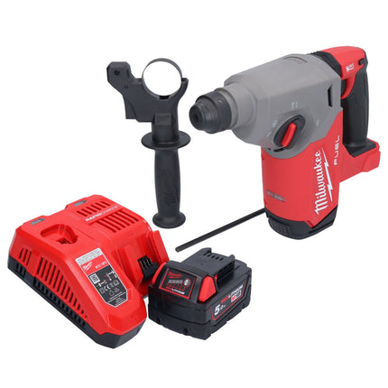 Milwaukee M18 FH-501 cordless hammer drill 18 V 2.5 J SDS plus Brushless + 1x rechargeable battery 5.0 Ah + charger