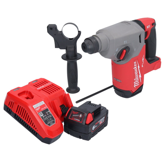 Taladro percutor a batería Milwaukee M18 FH-601 18 V 2,5 J SDS plus sin escobillas + 1x batería 6,0 Ah + cargador
