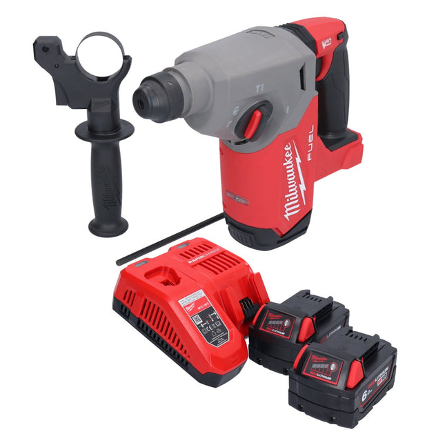 Taladro percutor a batería Milwaukee M18 FH-602 18 V 2,5 J SDS plus sin escobillas + 2x batería 6,0 Ah + cargador