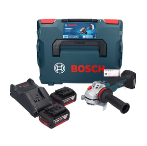 Bosch GWS 18V-10 SC Akku Winkelschleifer 18 V 125 mm Brushless + 2x Akku 5,0 Ah + Ladegerät + L-Boxx