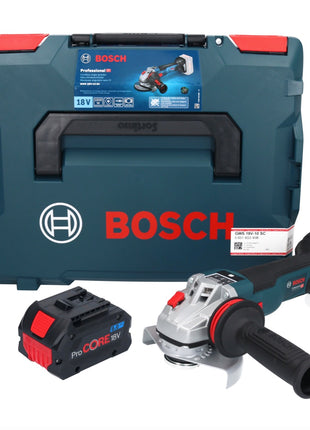 Smerigliatrice angolare a batteria Bosch GWS 18V-10 SC 18 V 125 mm senza spazzole + 1x batteria ProCORE 8,0 Ah + L-Boxx - senza caricabatterie