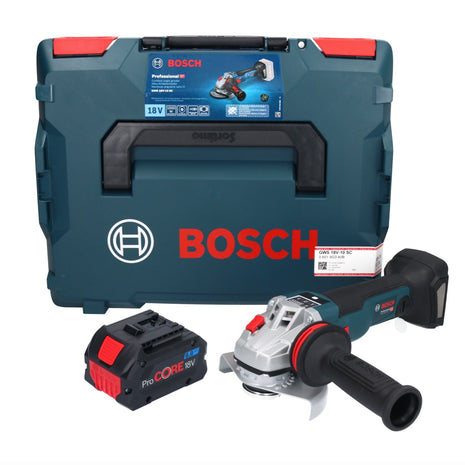 Bosch GWS 18V-10 SC cordless angle grinder 18 V 125 mm brushless + 1x ProCORE battery 8.0 Ah + L-Boxx - without charger