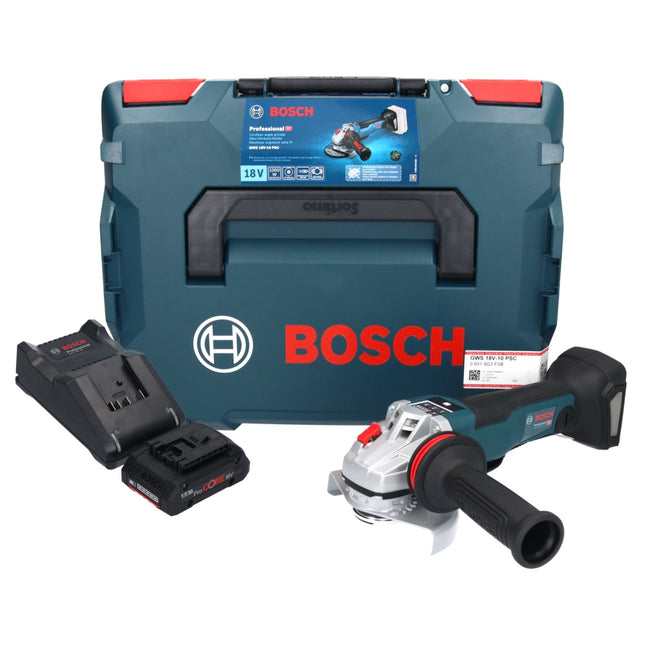 Bosch GWS 18V-10 PSC Professional Akku Winkelschleifer 18 V 125 mm Brushless + 1x ProCORE Akku 4,0 Ah + Ladegerät + L-Boxx - Toolbrothers