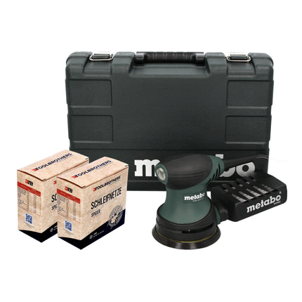 Metabo FSX 200 Intec random orbital sander 240 W 125 mm + 2x Toolbrothers SPIDER sanding net set + case