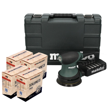 Metabo FSX 200 Intec random orbital sander 240 W 125 mm + 4x Toolbrothers SPIDER sanding net set + case