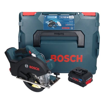 Bosch GKM 18V-50 Professional akumulatorowa pilarka tarczowa do metalu 18 V 136 mm bezszczotkowa + 1x akumulator ProCORE 8,0 Ah + L-Boxx - bez ładowarki