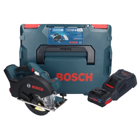 Bosch GKM 18V-50 Professional akumulatorowa pilarka tarczowa do metalu 18 V 136 mm bezszczotkowa + 1x akumulator ProCORE 8,0 Ah + ładowarka + L-Boxx