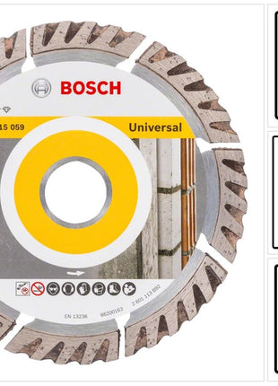 Bosch Standard for Universal Disques à tronçonner diamantés 125 x 22,23 mm 10 pces ( 2608615060 ) pour béton, acier-béton, brique, calcaire et sable-pierre