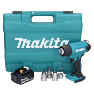 Makita DHG 181 G1K Akku Heißluftgebläse 18 V 150 - 550°C + 1x Akku 6,0 Ah + Koffer - ohne Ladegerät