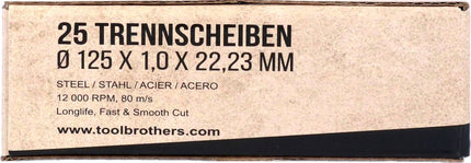 Amoladora angular sin cable Makita DGA 506 Z 18 V 125 mm sin escobillas solo + juego de discos de corte Toolbrothers MANTIS - sin batería, sin cargador